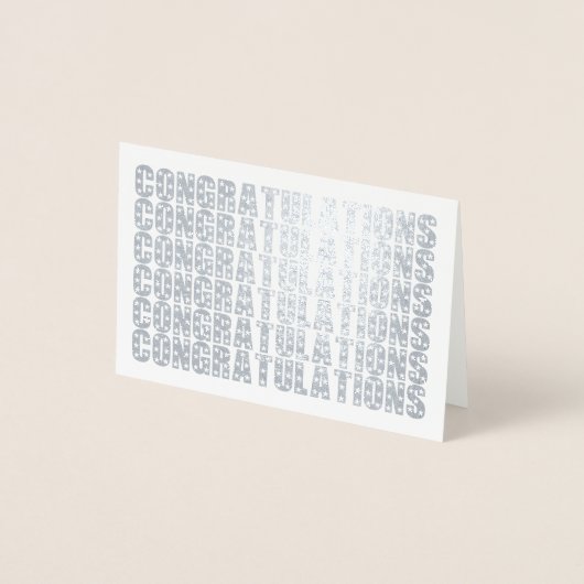 シンプル エレガント お祝い 箔カード (正面)