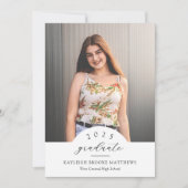 シンプル エレガント アーチ 年 卒業パーティー 招待状 (正面)