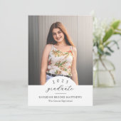 シンプル エレガント アーチ 年 卒業パーティー 招待状 (スタンド正面)