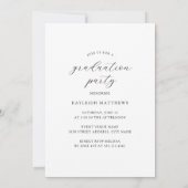 シンプル エレガント アーチ 年 卒業パーティー 招待状 (裏面)