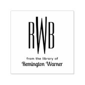 シンプル エレガント イニシャル3 #8D2 図書館の本の名前 セルフインキングスタンプ (デザイン)