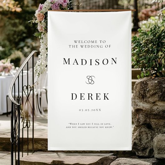 シンプル エレガント ウェディング ウェルカム 横断幕