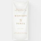 シンプル エレガント ウェディング ウェルカム 横断幕 (縦)
