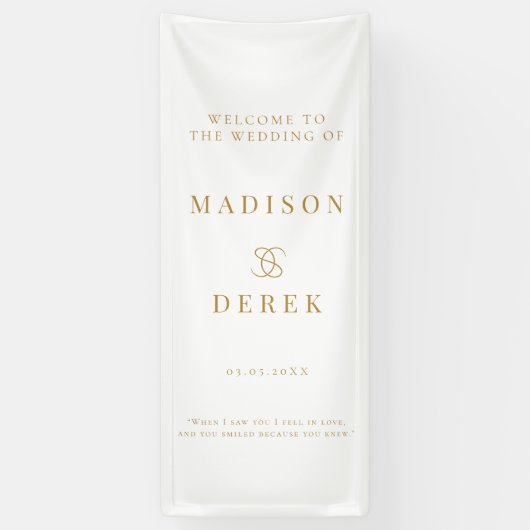 シンプル エレガント ウェディング ウェルカム 横断幕 (縦)