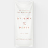 シンプル エレガント ウェディング ウェルカム 横断幕 (縦)