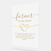 シンプル エレガント ウェディング メモリアル アクリルサイン (傾斜)