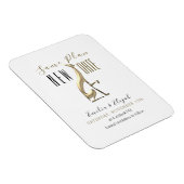 シンプル エレガント ウェディング 延期 マグネット (右側)