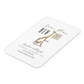 シンプル エレガント ウェディング 延期 マグネット (左側)