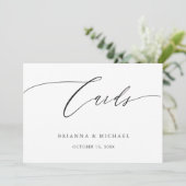 シンプル エレガント カリグラフィー カード サイン (スタンド正面)