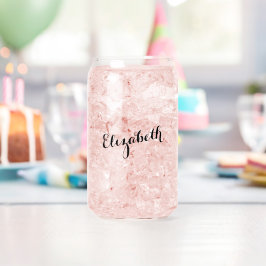 シンプル エレガント カリグラフィー スクリプト シック モノグラムド ガラス缶