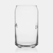 シンプル エレガント カリグラフィー スクリプト シック モノグラムド ガラス缶 (左)