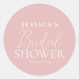 シンプル エレガント カリグラフィー ブライダルシャワー ラウンドシール