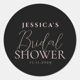 シンプル エレガント カリグラフィー ブライダルシャワー ラウンドシール