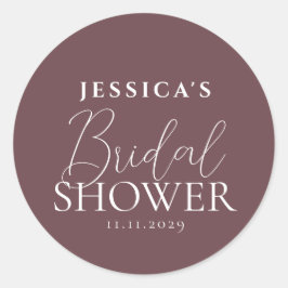 シンプル エレガント カリグラフィー ブライダル シャワー ラウンドシール