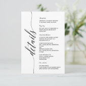 シンプル エレガント カリグラフィー 詳細 封入カード エンクロージャーカード (スタンド正面)