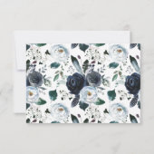 シンプル エレガント | クラシック ウェディング レセプション カード (裏面)