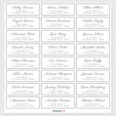 シンプル エレガント クラシック スクリプト ゲスト アドレス ラベル (シート)