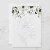 シンプル、エレガント、クラシック、モダン、カリグラフィー 招待状 (裏面)