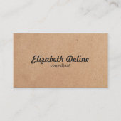 シンプル エレガント クラフト紙 コンサルタント 名刺 (正面)