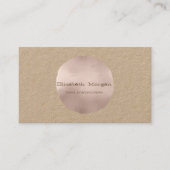 シンプル エレガント クラフト ローズゴールド ドット 名刺 (正面)