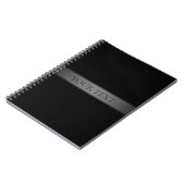 シンプル エレガント グラデーション ストライプ 編集可能な色 ノートブック (左側)