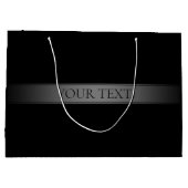 シンプル エレガント グラデーション ストライプ 編集可能な色 ラージペーパーバッグ (裏面)