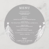 シンプル エレガント グレー メニュー (正面)