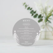 シンプル エレガント グレー メニュー (スタンド正面)