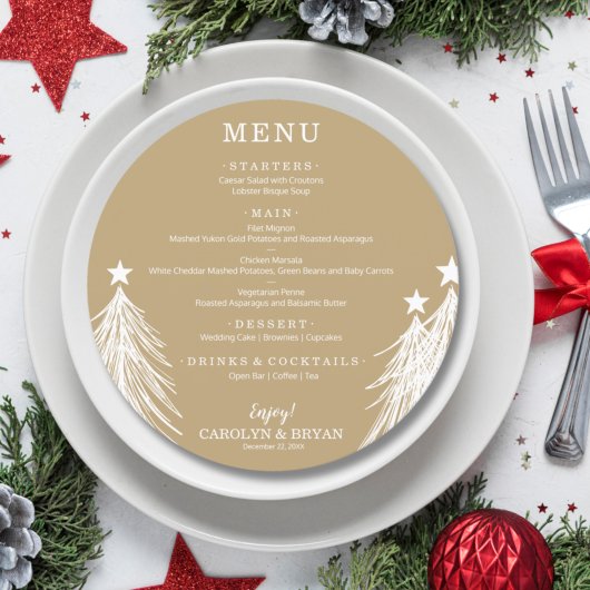 シンプル エレガント ゴールド メニュー