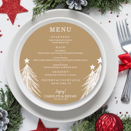 シンプル エレガント ゴールド メニュー