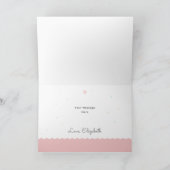 シンプル エレガント スイート アルパカ ラマ ガール ベビーシャワー サンキューカード (内部)