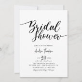 シンプル エレガント スクリプト ブライダル シャワー 招待状 (正面)