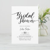 シンプル エレガント スクリプト ブライダル シャワー 招待状 (スタンド正面)