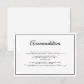 シンプル エレガント スクリプト ミニマル ホワイト ウェディング ディテール エンクロージャーカード (正面/裏面)