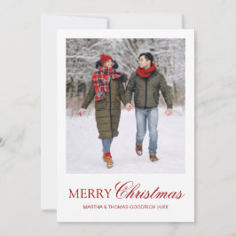 シンプル エレガント スクリプト 白いフレーム 写真 クリスマス