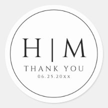 シンプル エレガント タイポグラフィー モノグラム ウェディング