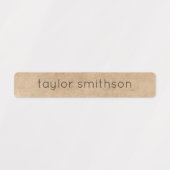 シンプル エレガント タウペ あなたのお名前 衣類＆食べ物 ラベル (デザイン1)