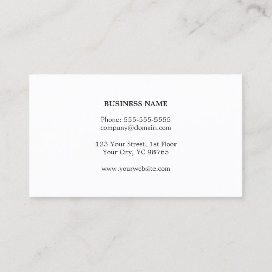 シンプル エレガント ダークグレー 偽ゴールドストライプ 弁護士 名刺 (裏面)