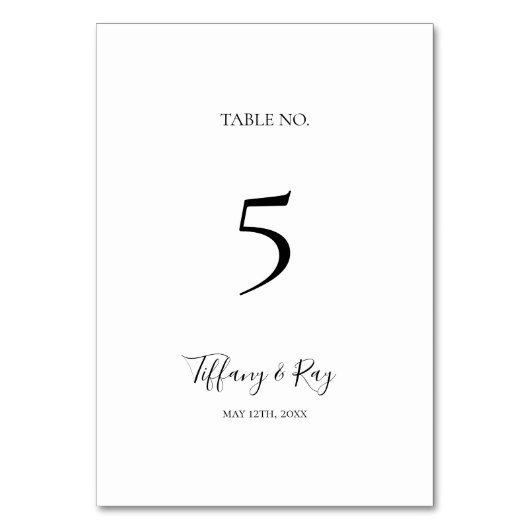シンプル エレガント テーブル ナンバー テーブルナンバー (正面)
