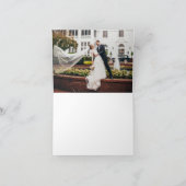 シンプル エレガント ネイビー フォト 折りたたみ ありがとう カード (内部)