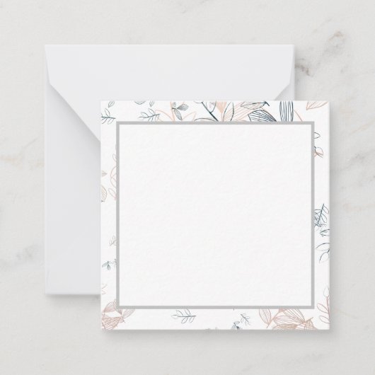 シンプル エレガント ノートカード (正面)