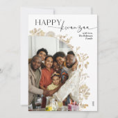 シンプル エレガント ハッピー クワンザァ シーズンカード (正面)