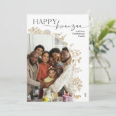 シンプル エレガント ハッピー クワンザァ シーズンカード (スタンド正面)