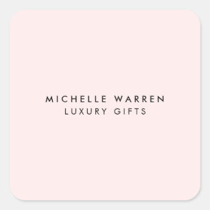 シンプル エレガント ピンク ブティック サロン スタイリスト スクエアシール