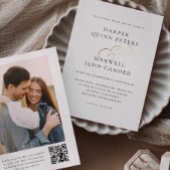 シンプル エレガント フォト ウェディング 招待状