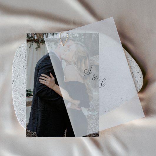 シンプル エレガント フォト ウェディング 招待状