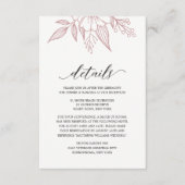 シンプル エレガント フラワー ウェディング ブラッシュ 封筒カード エンクロージャーカード (正面)