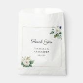 シンプル エレガント フラワー パーソナライズド ウェディング フェイバーバッグ (正面)