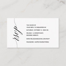 シンプル エレガント ブラック カリグラフィー, 夕食の出欠確認