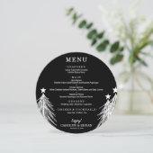 シンプル エレガント ブラック メニュー (スタンド正面)